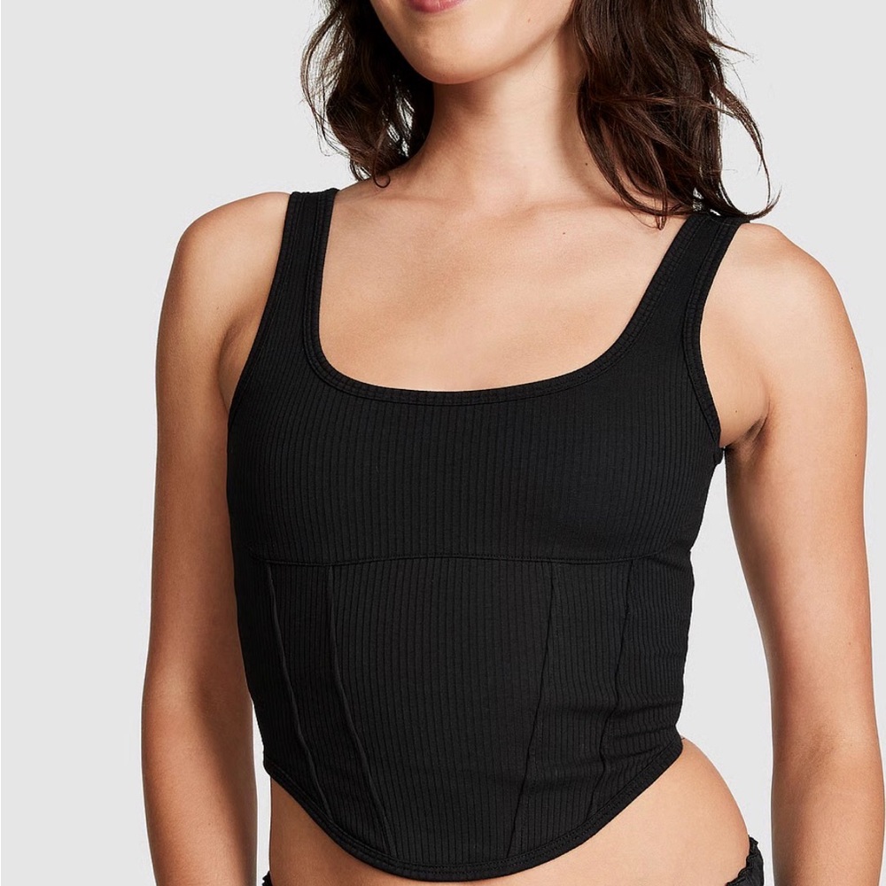 Abercrombie & Fitch Black Ribbed Tank Top